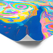 Gek Gelukkig Goldendoodle Hond Kunst Portret Poster (Hoek)