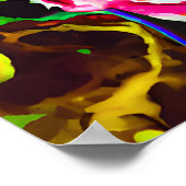 Gek Gelukkig Grote Deen Hond Kunst Portret Poster (Hoek)