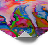 Gek Gelukkig Maine Coon Kat Portret Kunst Poster (Hoek)