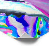 Gek Gelukkig Siberisch Husky Hond Portret Kunst Poster (Hoek)