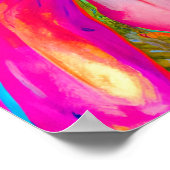 Gek Gelukkig Whippet Hond Portret Kunst Poster (Hoek)