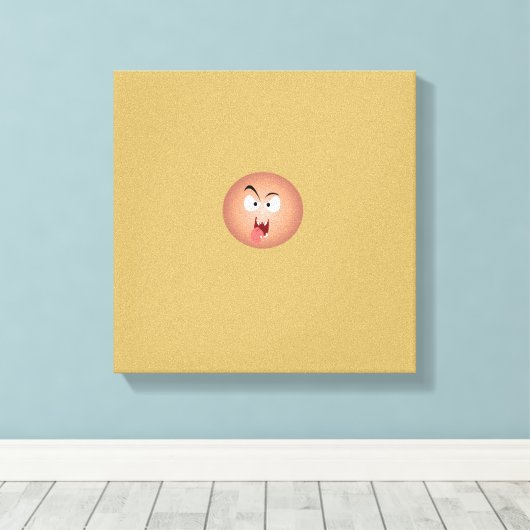 Gek Gezicht Verpakt Canvas (Insitu (Houten vloer))