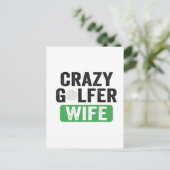 Gek Golfer Vrouw Grappig Golf Widow Vrouw Golf Cou Briefkaart (Staand voorkant)
