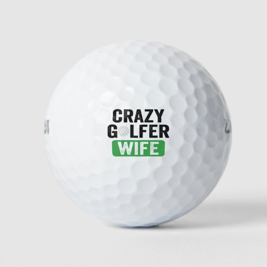 Gek Golfer Vrouw Grappig Golf Widow Vrouw Golf Cou Golfballen (Voorkant)