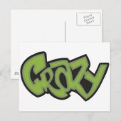 Gek - Graffiti Briefkaart (Voorkant / Achterkant)