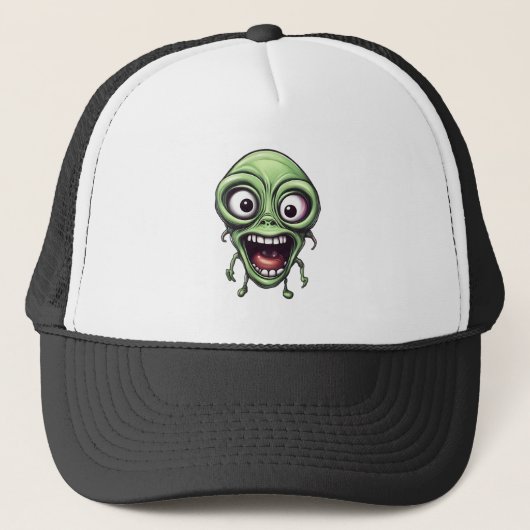 Gek grappig buitenaards wezen trucker pet (Voorkant)