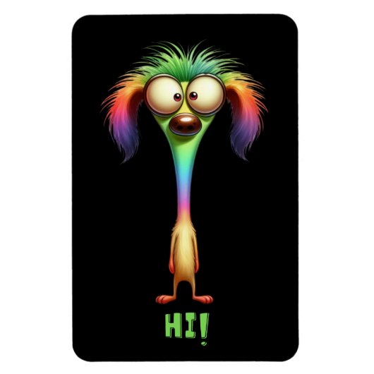 Gek Grappig Cartoon Hond Magneet (Verticaal)