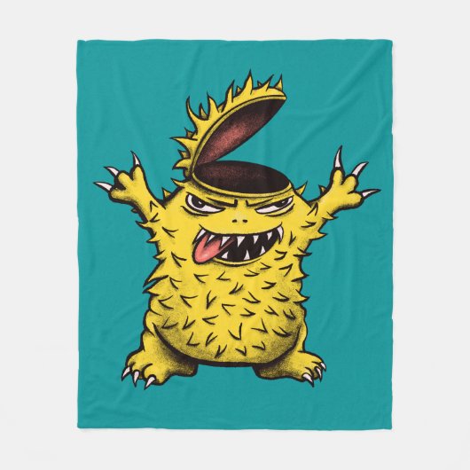 Gek grappig kwaad karakter fleece deken (Voorkant)