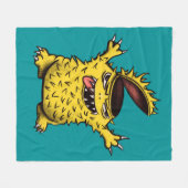 Gek grappig kwaad karakter fleece deken (Voorkant (Horizontaal))