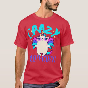 Gek Grappig Psychedelic Sloth Eenhoorn Hybrid Mix T-shirt