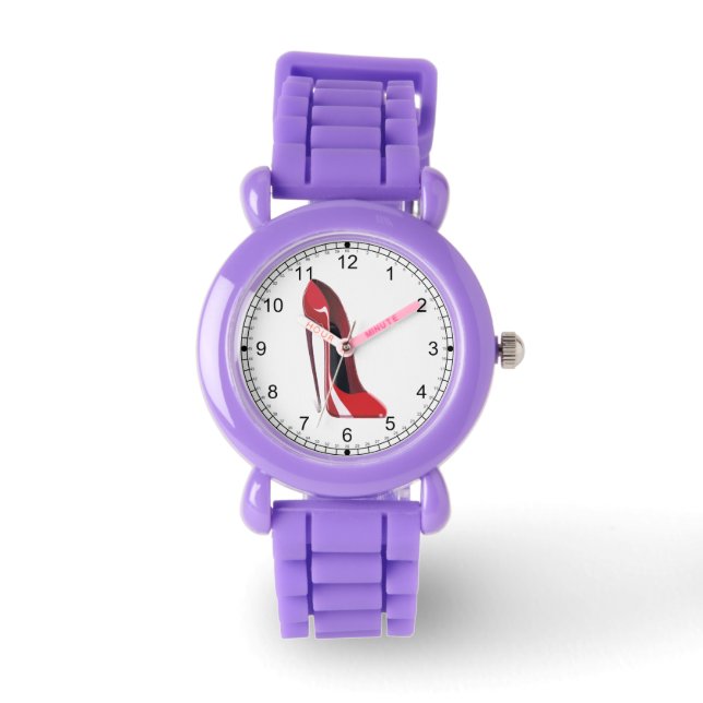 Gek Heel Red Stiletto Schoen Art Watch Horloge (Voorkant)