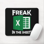 Gek in de lakens, accountant grappige spreadsheet muismat (Met muis)