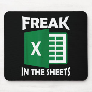 Gek in de lakens, accountant grappige spreadsheet  muismat