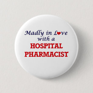 Gek in liefde met een Apotheker van het Ziekenhuis Ronde Button 5,7 Cm