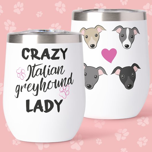 Gek Italiaans Greyhound Lady Hondenliefhebber Grap