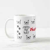 Gek Kat Dame Gepersonaliseerde Mok Cup (Links)