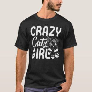 Gek Kat Meisje Kat Eigenaar Schattige Kat I Gek Ka T-shirt