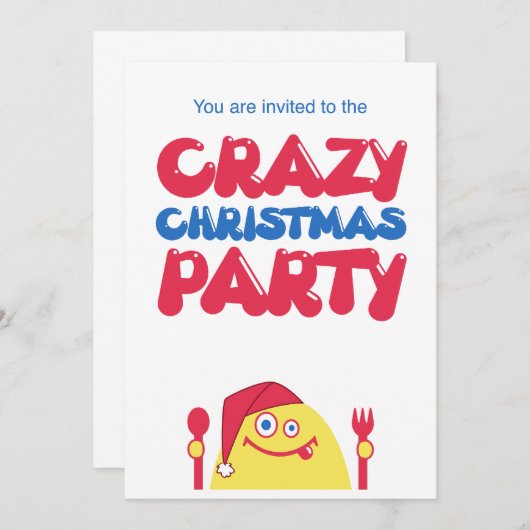 Gek Kerstfeest Kaart (Voorkant / Achterkant)