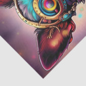 Gek Kleurrijke Futuristische Chihuahua Hond Steamp Tissuepapier (Detail)