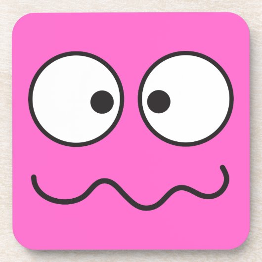 Gek krankzinnig eyed gezichtskruis drankjes onderzetter (Voorkant)