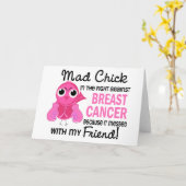 Gek Kuiken 2 Kanker van de Borst van de Vriend Kaart (Gele Bloem)