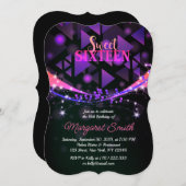 Gek Laten we feesten! Disco Sweet 16 Uitnodiging (Voorkant / Achterkant)