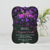 Gek Laten we feesten! Sweet 16 Uitnodiging (Staand voorkant)