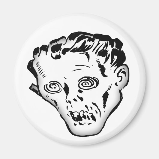 Gek monster ronde magneet (Voorkant)