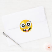 Gek ogende Emoji-Stickers Ronde Sticker (Envelop)