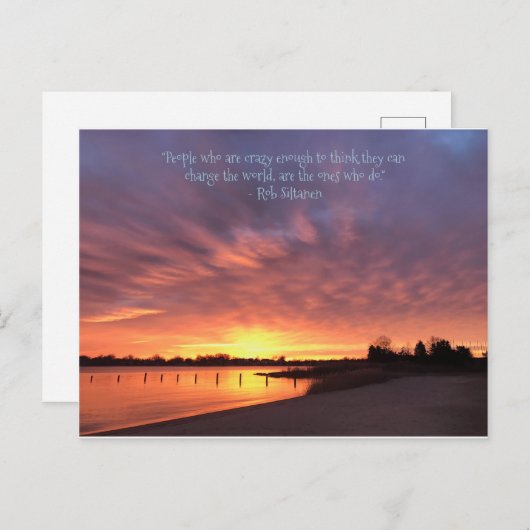 Gek om de wereld te veranderen feestdagenkaart (Voorkant / Achterkant)