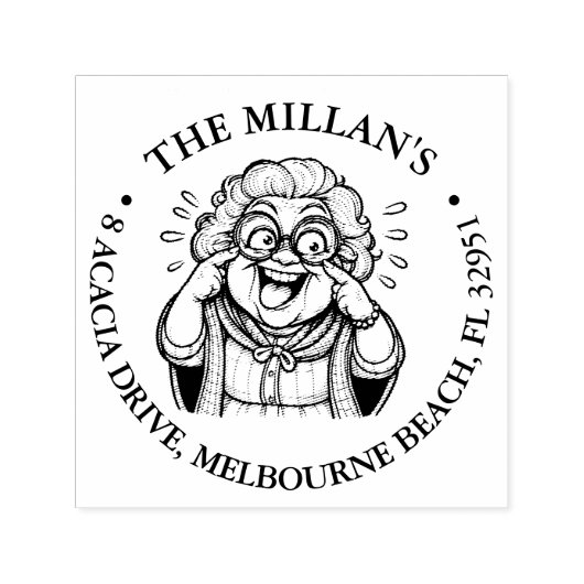 Gek oma thema  zelfinktende stempel (Design)