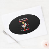 Gek Oom Trump Duck 2020 Gift Grappig Ovale Sticker (Envelop)