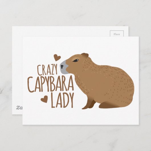 gek op capybara briefkaart (Voorkant / Achterkant)