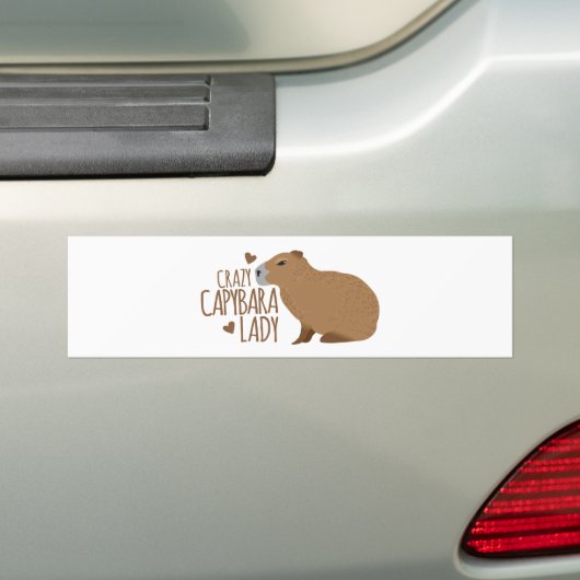 gek op capybara bumpersticker (Op auto)