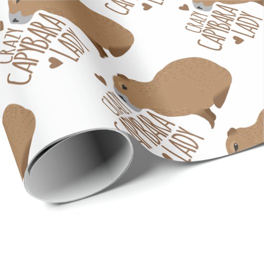 gek op capybara cadeaupapier (Rol Hoek)