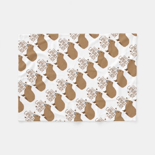 gek op capybara fleece deken (Voorkant (Horizontaal))