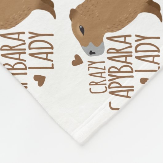 gek op capybara fleece deken (Hoek)