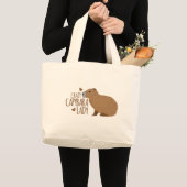 gek op capybara grote tote bag (Voorkant (product))