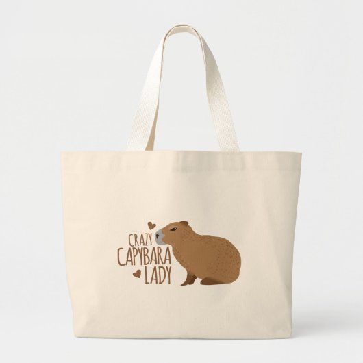 gek op capybara grote tote bag (Voorkant)