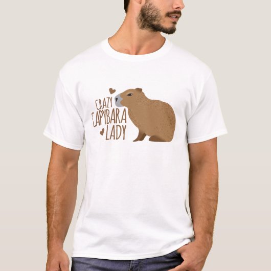gek op capybara t-shirt (Voorkant)