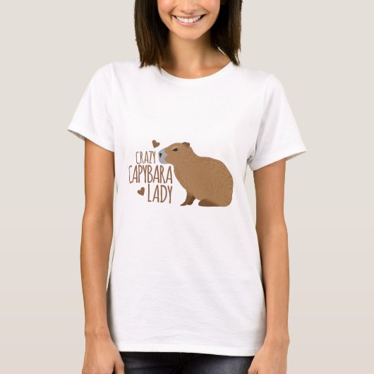 gek op capybara t-shirt (Voorkant)