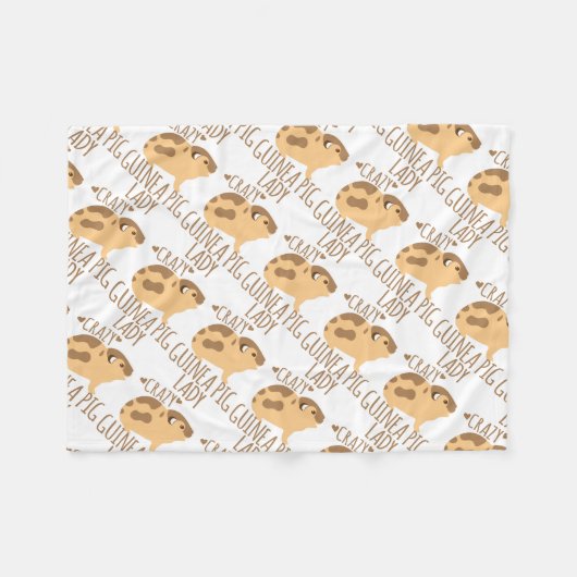 gek op cavia fleece deken (Voorkant (Horizontaal))