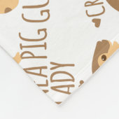 gek op cavia fleece deken (Hoek)