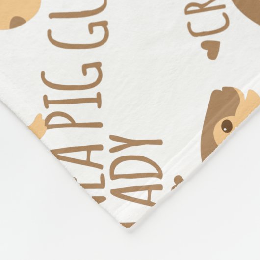 gek op cavia fleece deken (Hoek)