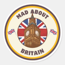 Gek op de Britse Big Ben Sticker