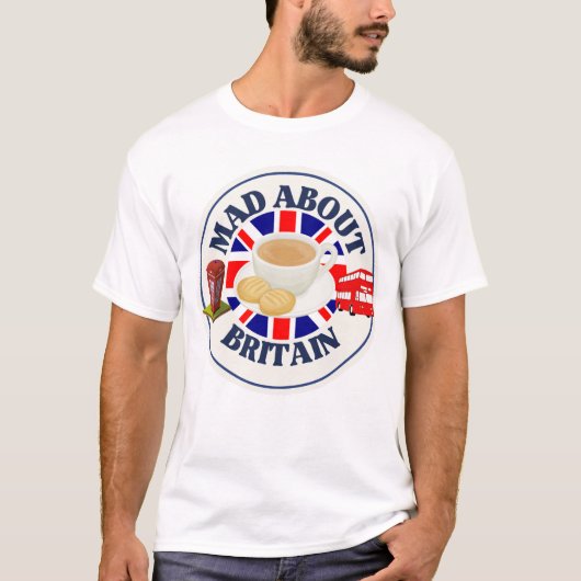 Gek op de Britse Mannen T-shirt (Voorkant)