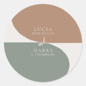 Gek op dit moment bruiloft ronde sticker (Voorkant)