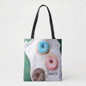 Gek op Donuts | Gepersonaliseerd Tote Bag (Voorkant)