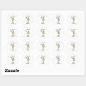 Gek op lesgeven ronde sticker (Vel)