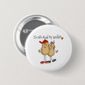 Gek op mijn broer ronde button 5,7 cm (Voorkant /achterkant)